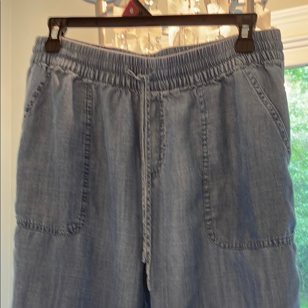 Splendid Blue Elastic Waistband Jeans with Ruching